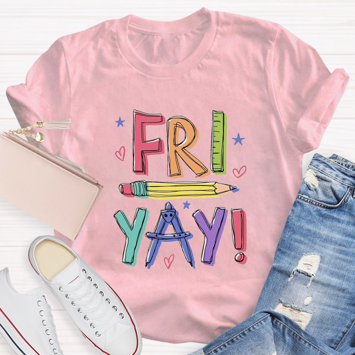 Happy Friyay Bruh Teacher T-Shirt