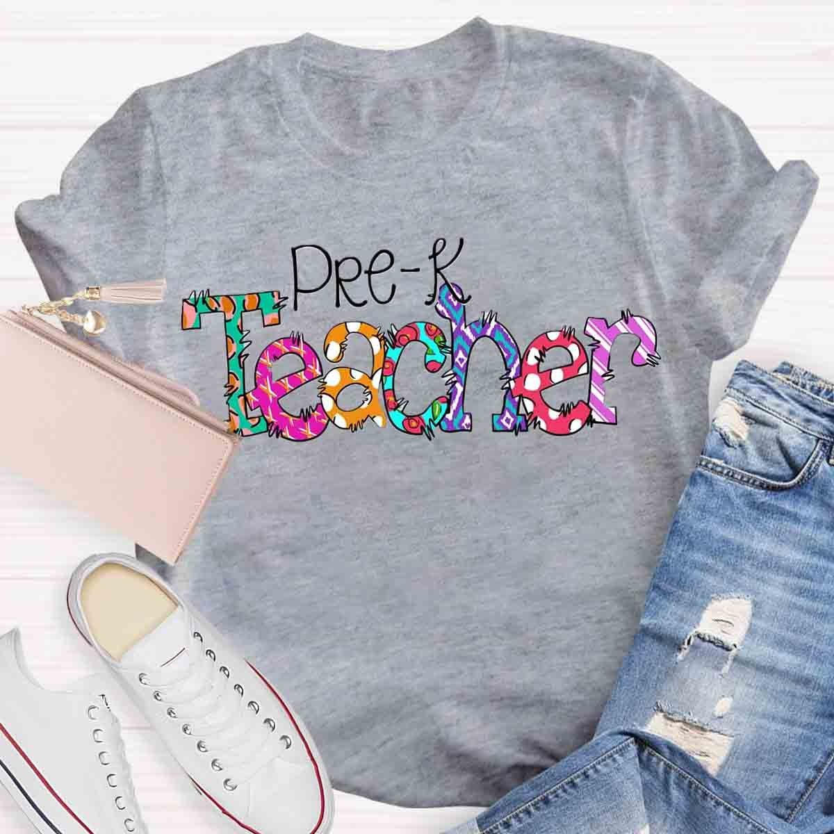 Personalized Grade Colorful Geometric Contrast T-Shirt