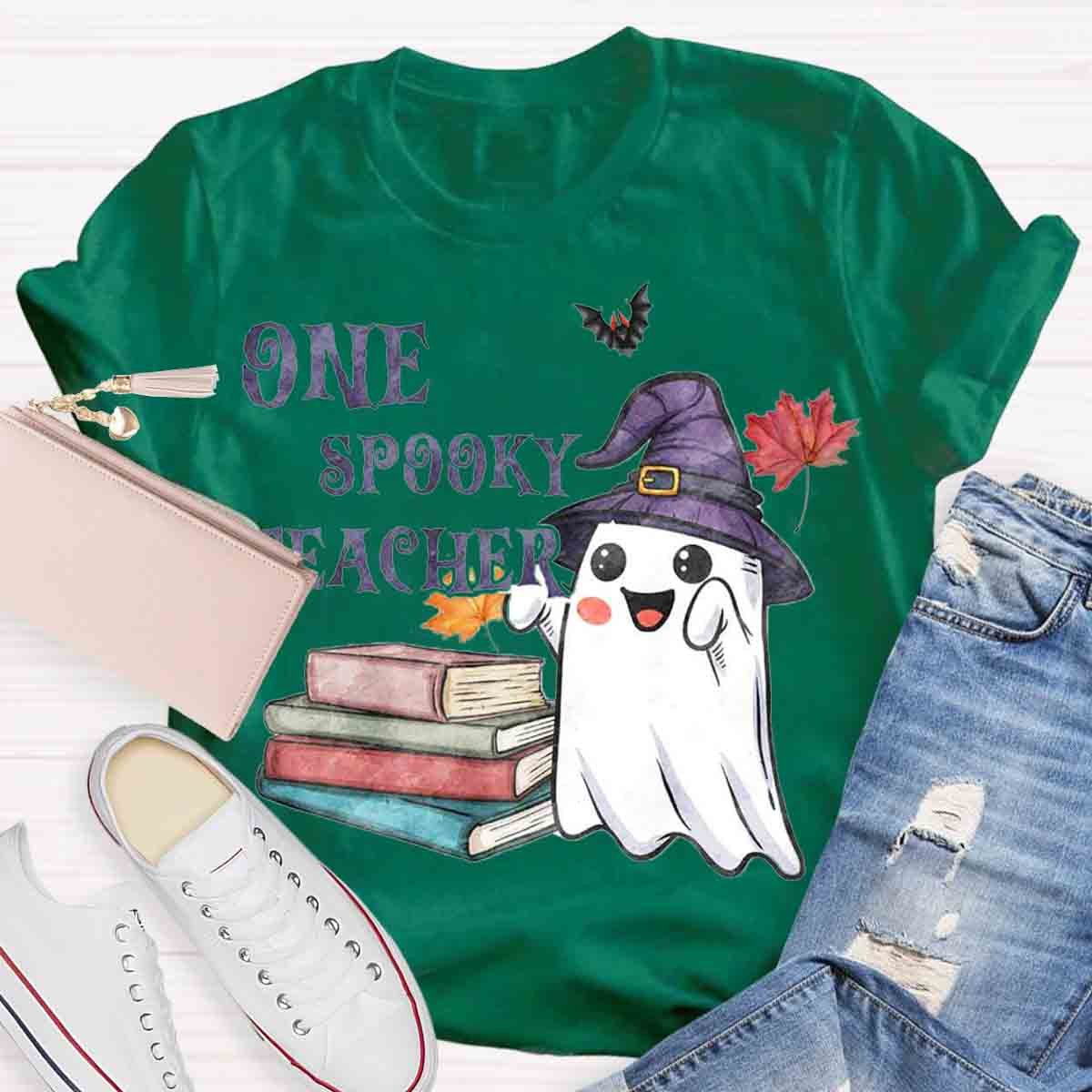 One Spook Teacher Halloween T-Shirt