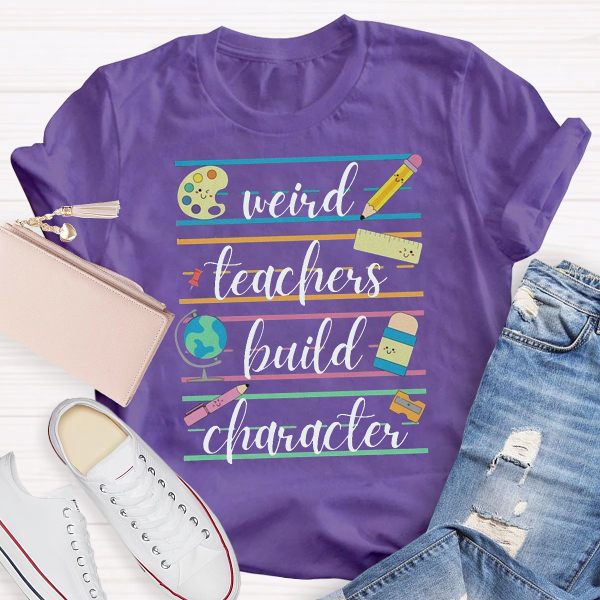 Weird Teachers Build Character Teacher Shirt