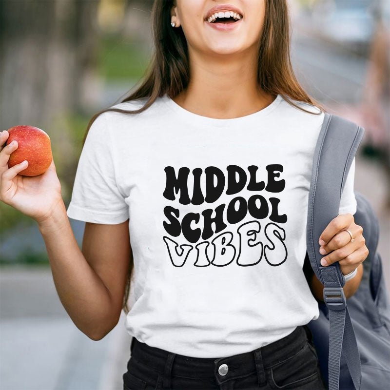 Personalized Grade Vibes Teacher T-Shirt