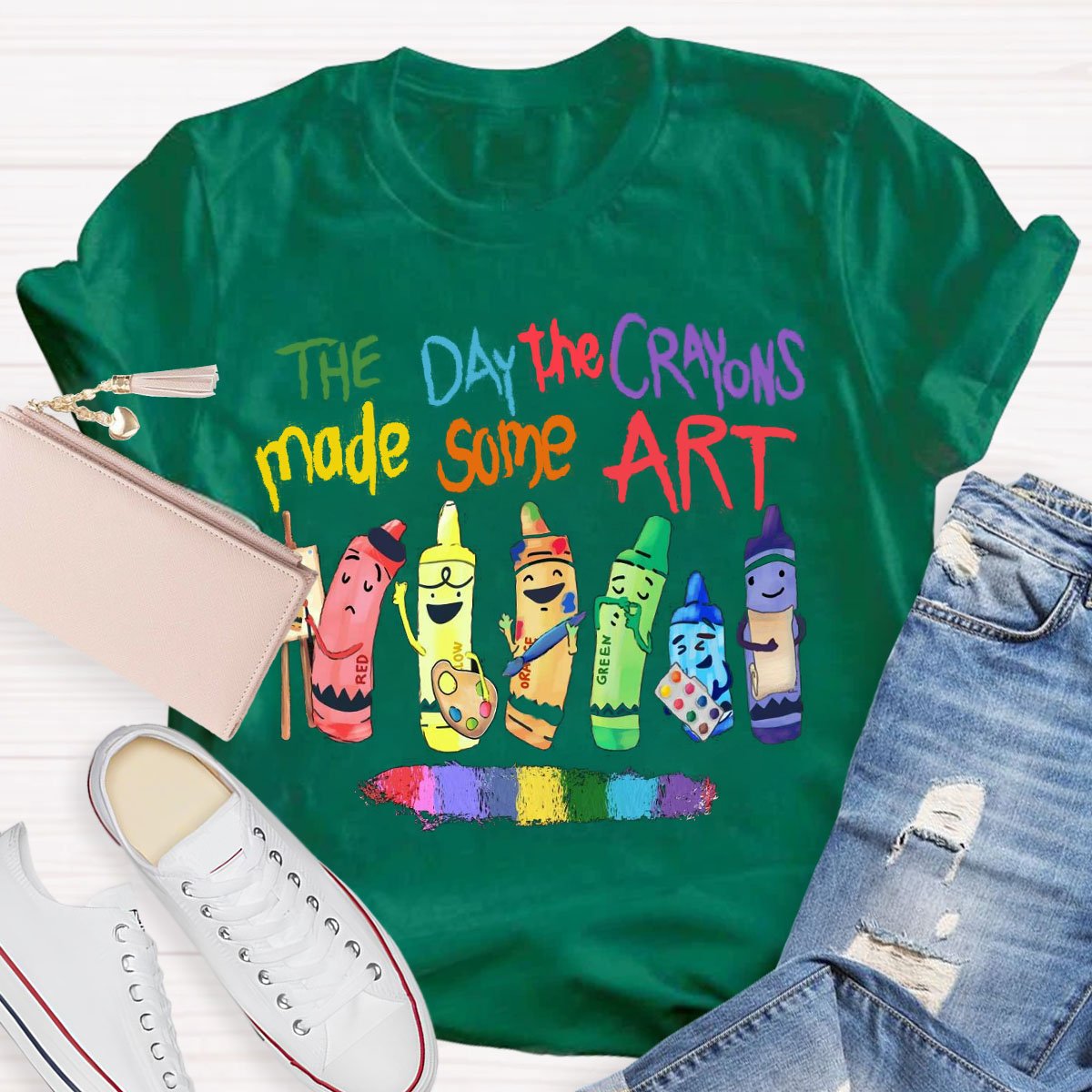 Back To School The Day The Crayons Made Some Art T-Shirt