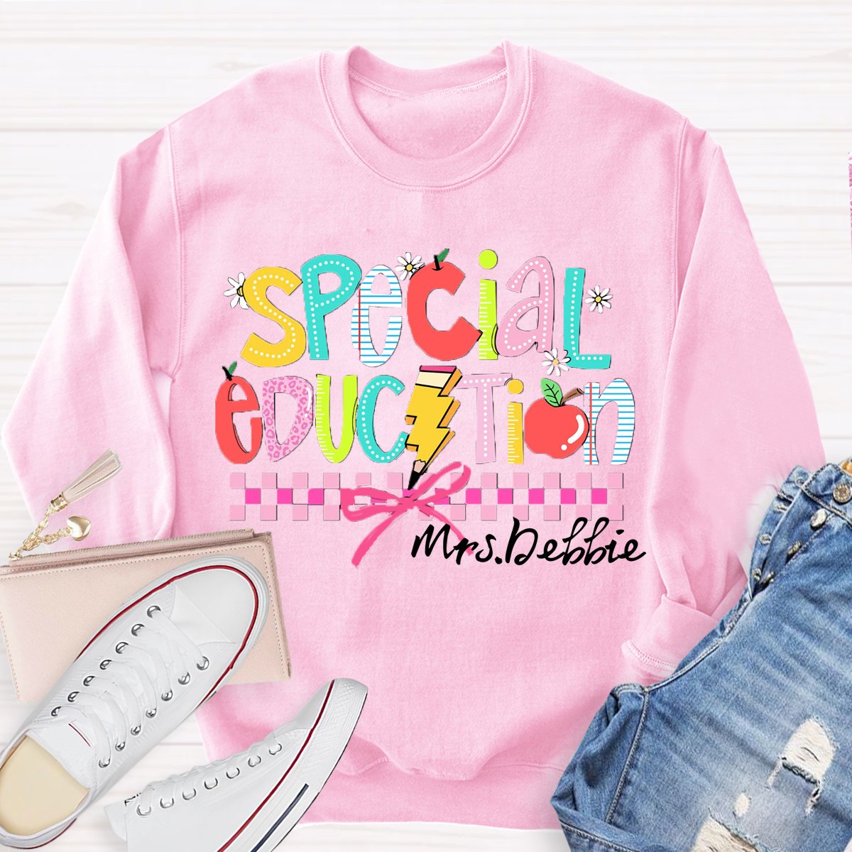 Personalized Name Special Education Teacher Sweatshirt