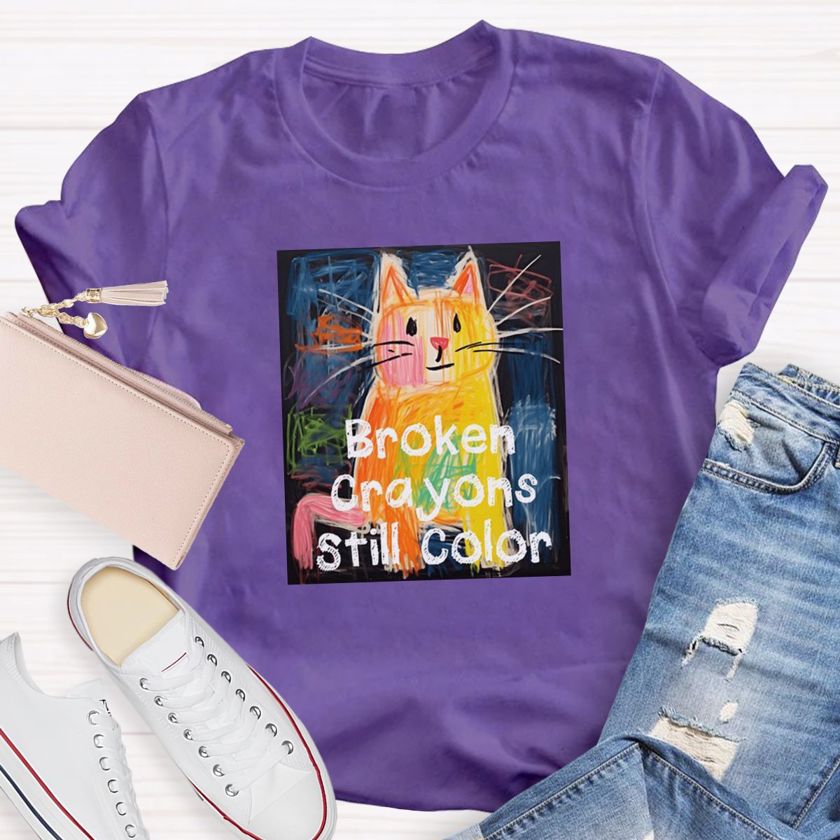 Broken Crayons Still Color Teacher Shirt