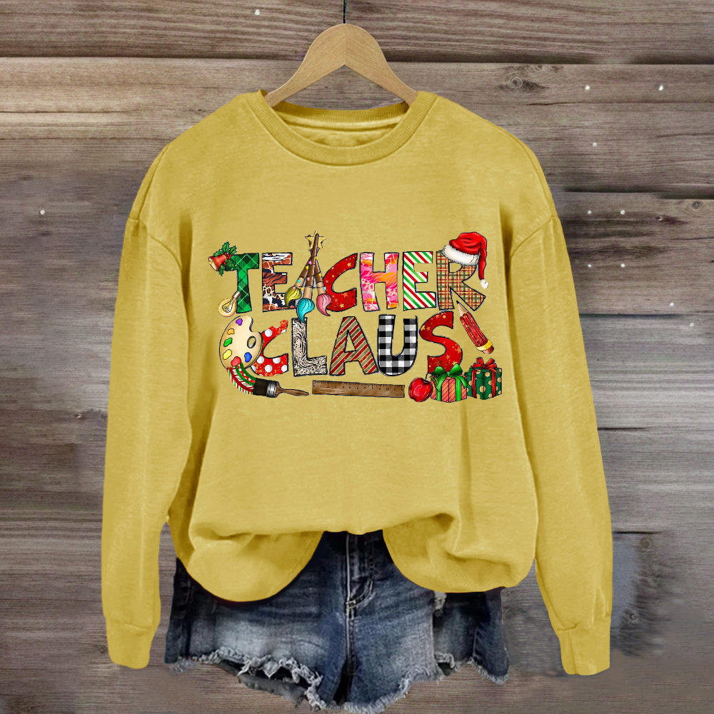 Teacher Claus Art Teacher Sweatshirt