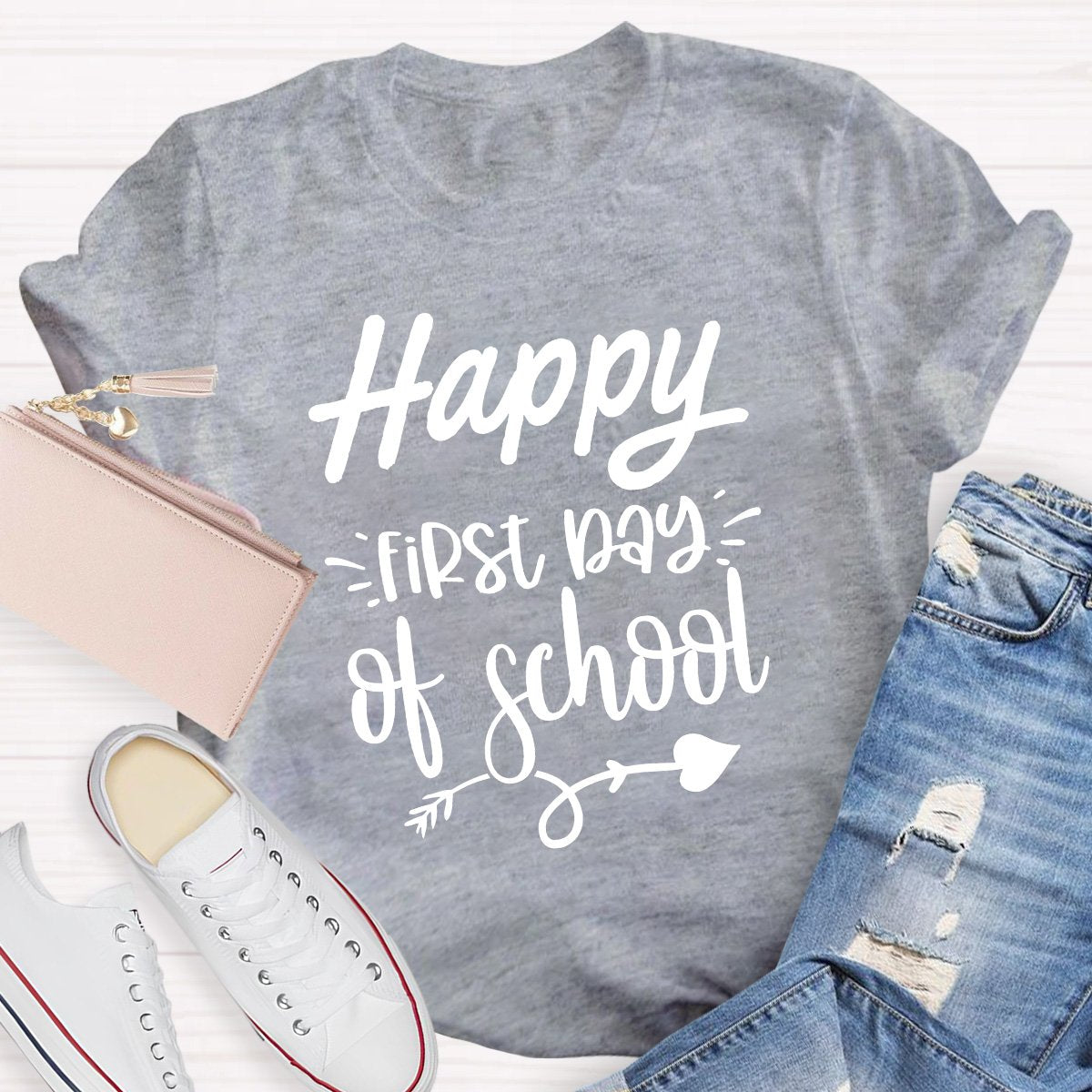 Happy First Day Of School Teacher Tee Shirt