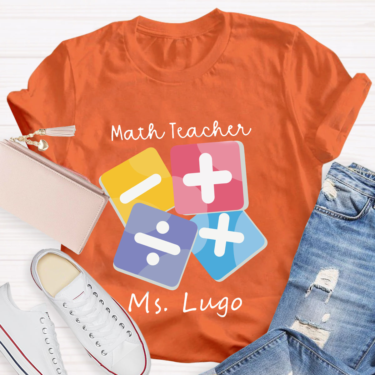 Personalized Name Funny Math Teachers T-Shirt