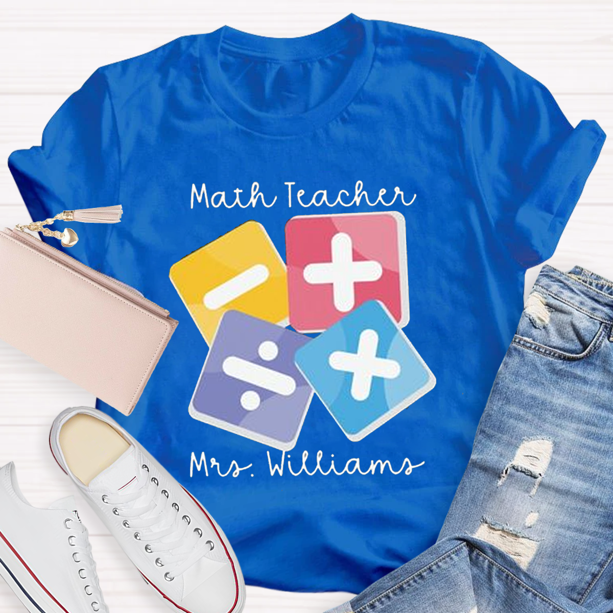 Personalized Name Funny Math Teachers T-Shirt