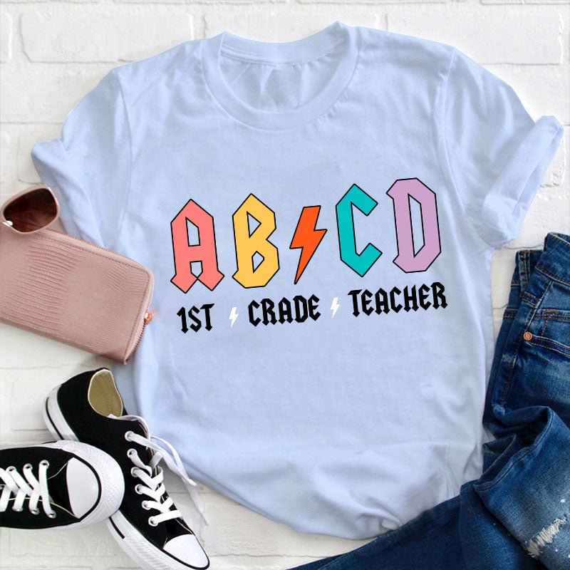 Personalized Colored Lightning Teacher T-Shirt