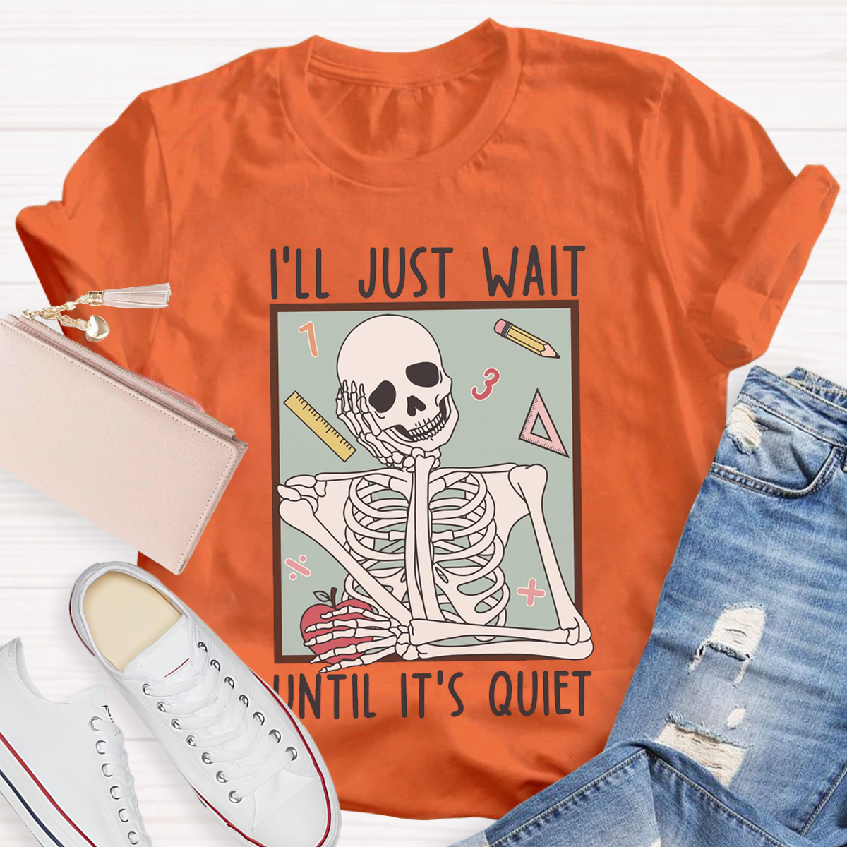 I'll Just Wait Until It's Quiet Funny Halloween Teacher Shirt