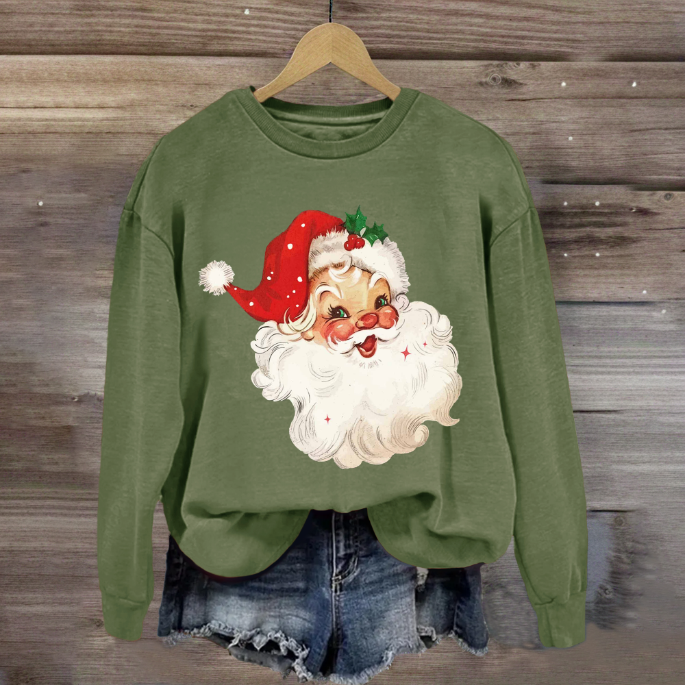 Red Vintage Santa Sweatshirt