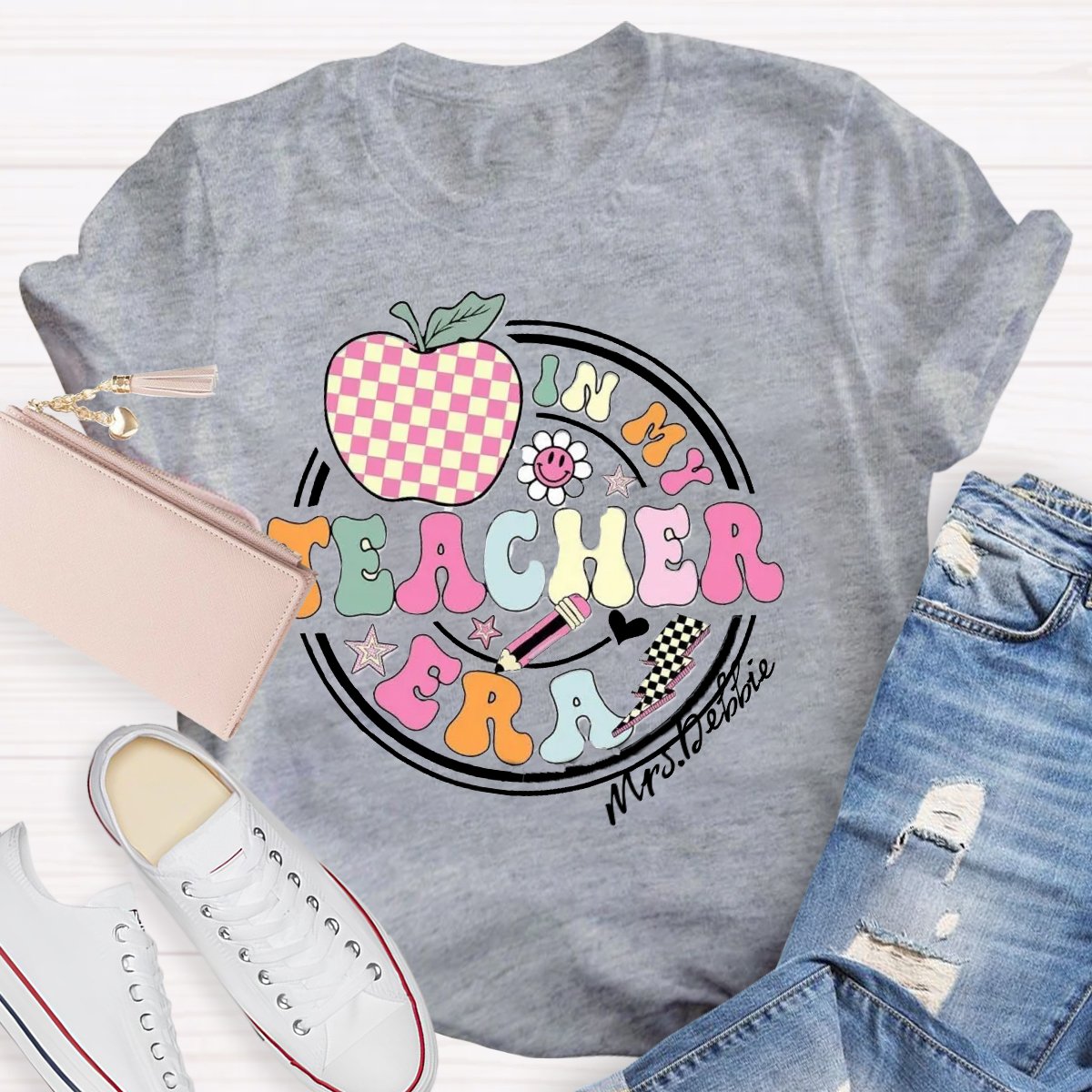 Personalized Name In My Teacher Ear Teacher Shirt