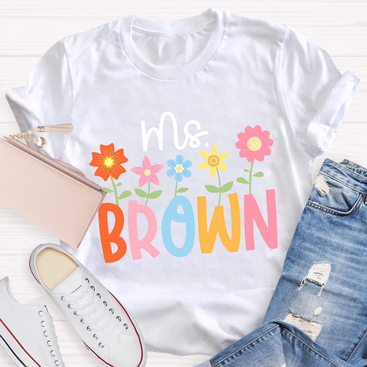 Personalized Custom Name Teacher Shirt