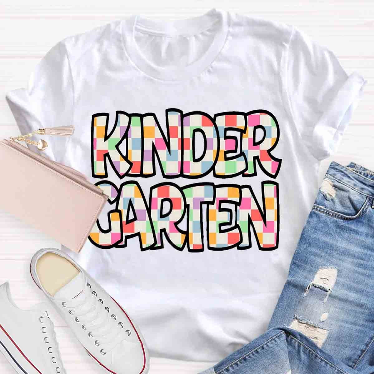 Personalized Grade Colorful Color Block T-Shirt