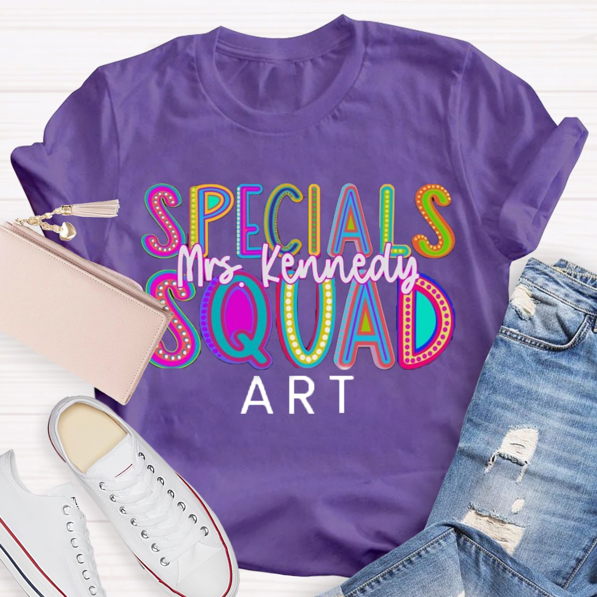 Personalized Your name And Subject Specials Squad Teacher T-Shirt