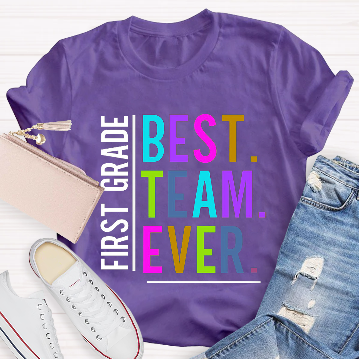 Personalized  Grade Best Team Ever Crew Neck Casual T-Shirt