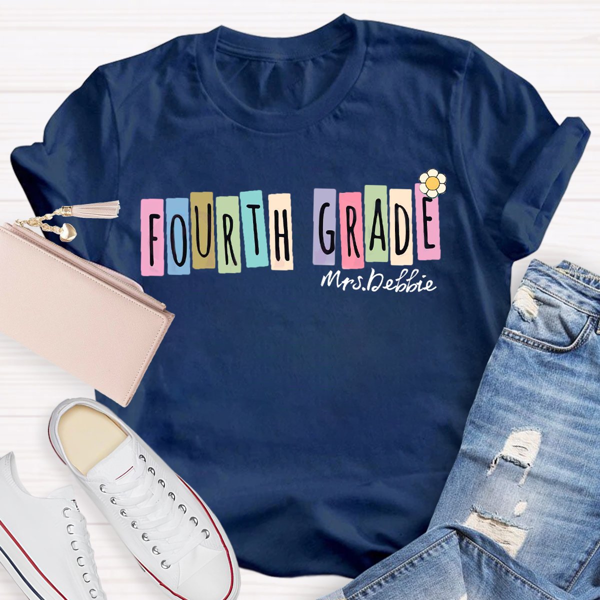 Personalized Teacher Grade And Name Back To School T-Shirt