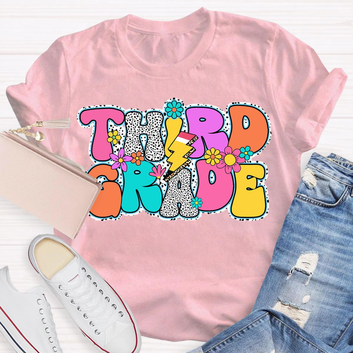 Personalized Grade  Back To School Leopard Design Shirt