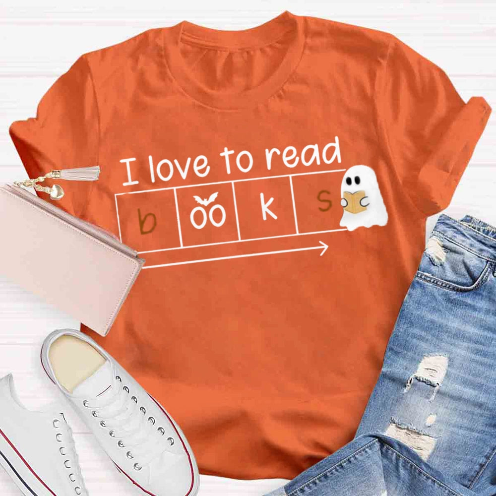 I Love To Read Books Halloween T-shirt