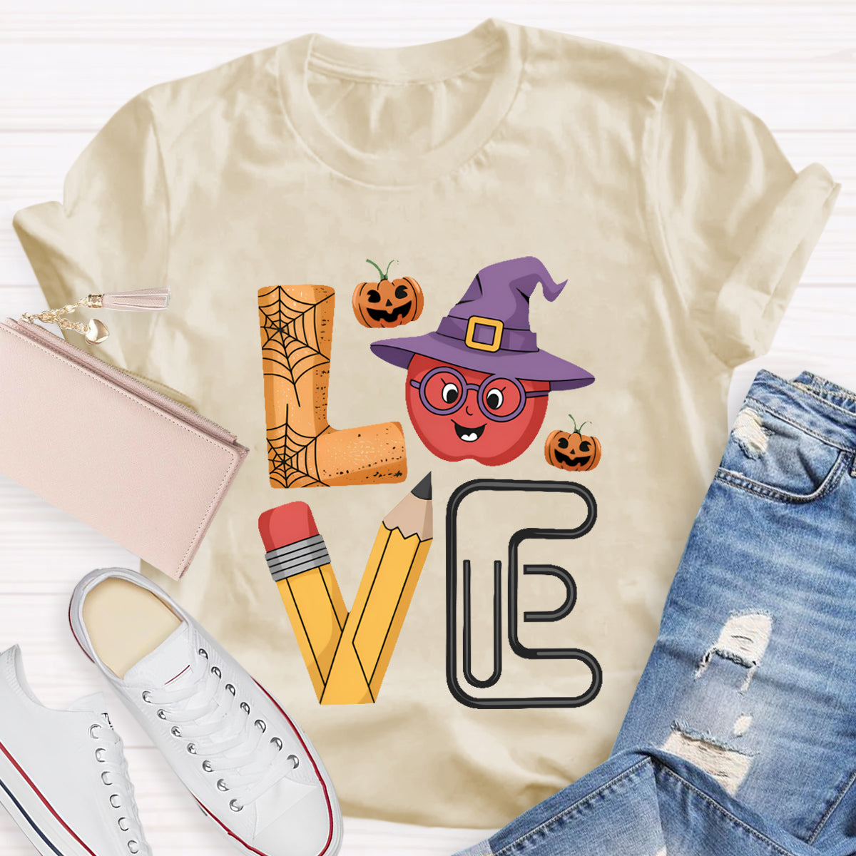 Love Halloween Pumpkin Funny  T-shirt