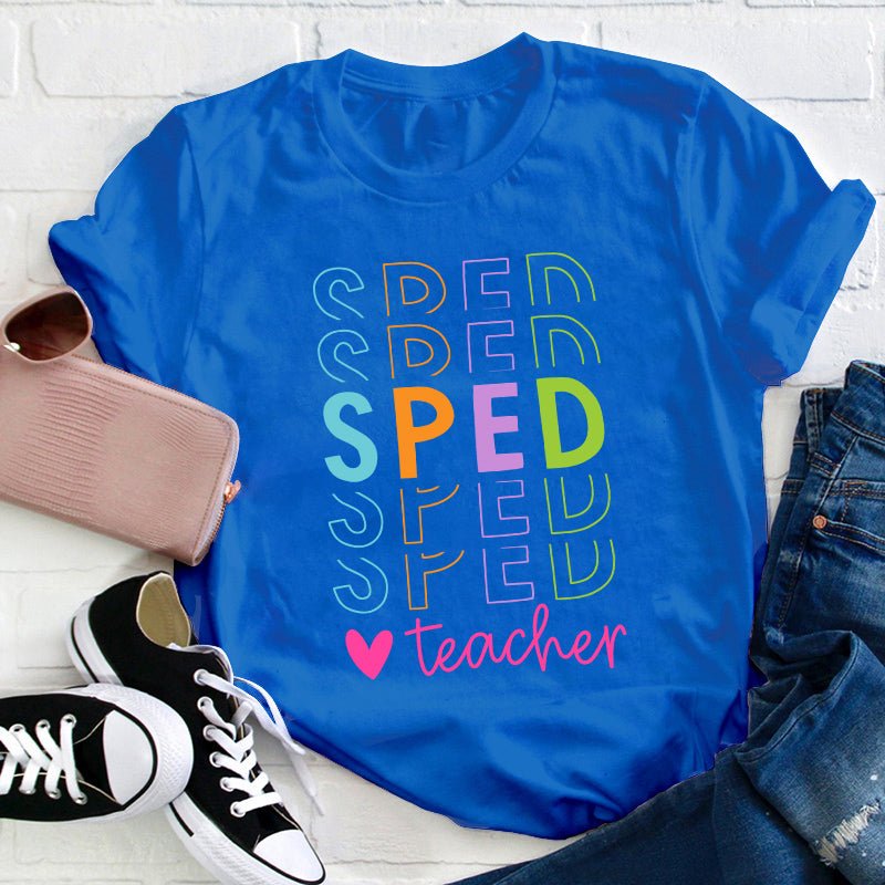 Personalized Colorful Teacher T-Shirt