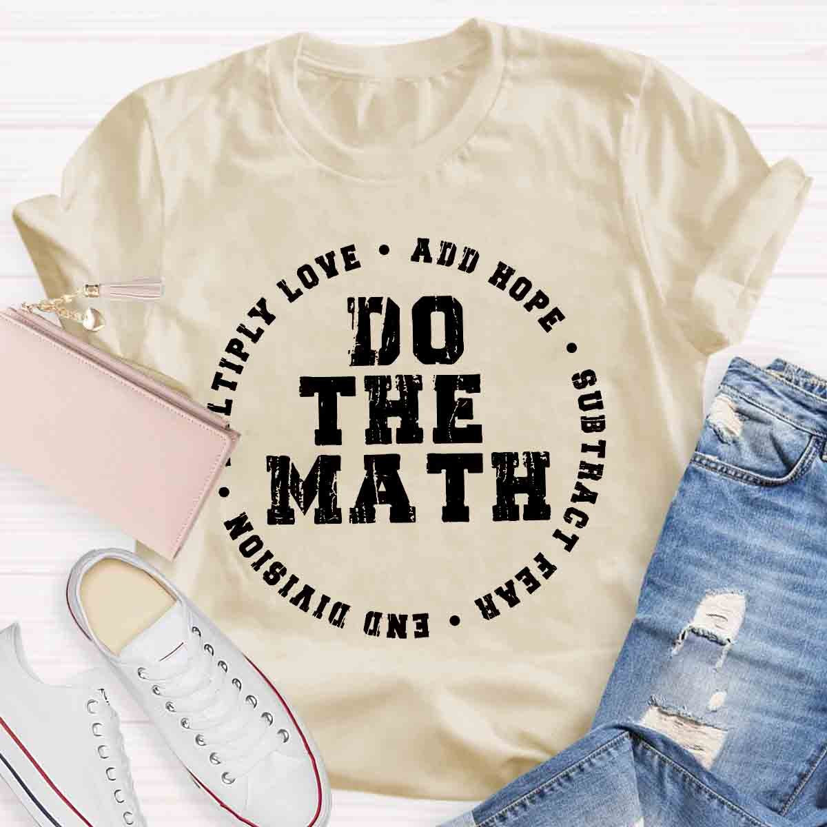 Do The Math Teacher Retro Design T-Shirt