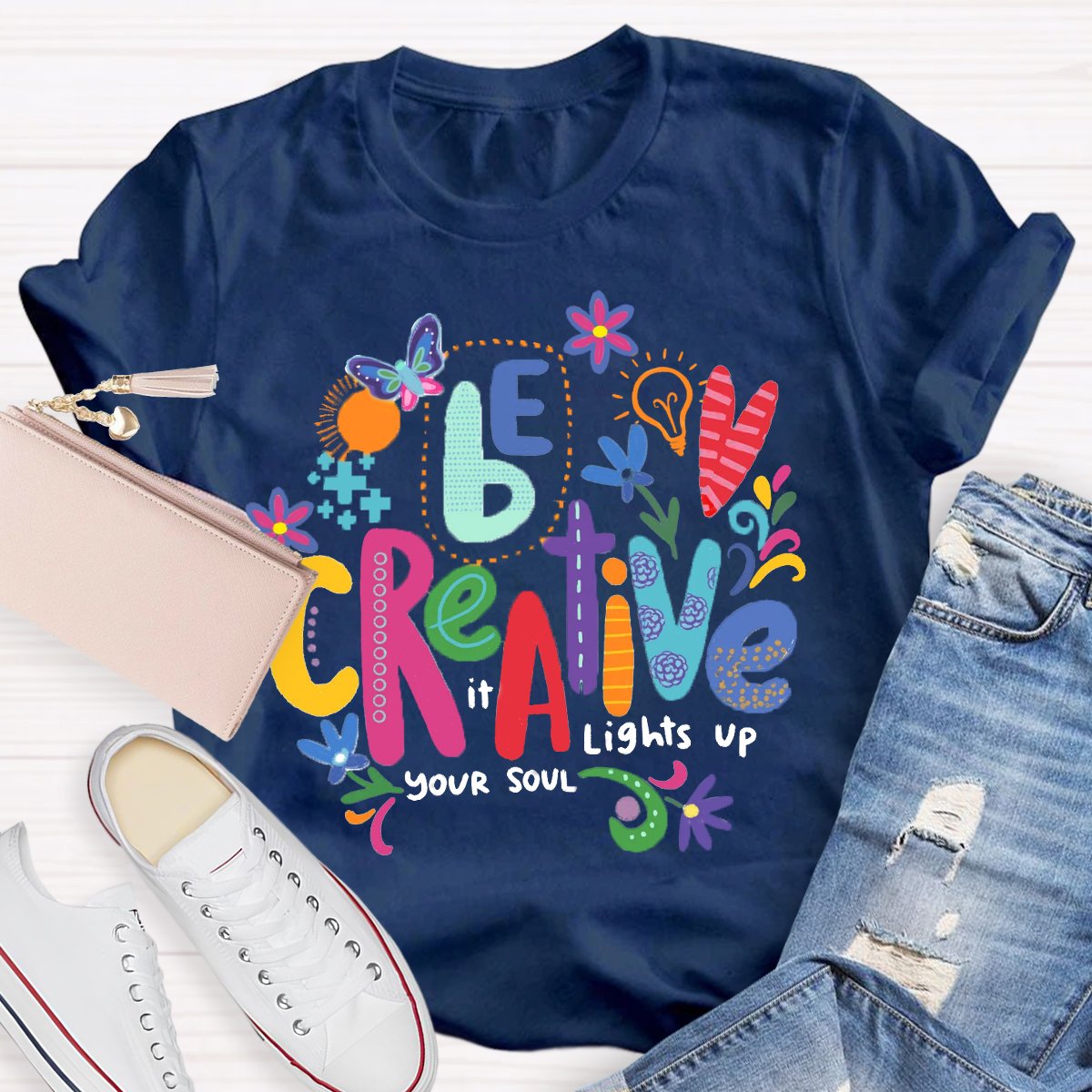 Be Creative Art Print Teachers T-Shirt