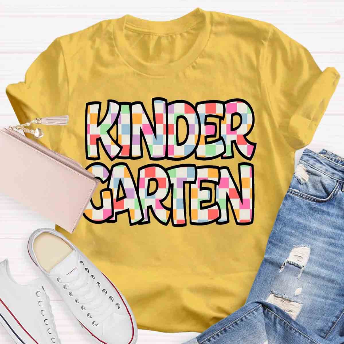 Personalized Grade Colorful Color Block T-Shirt