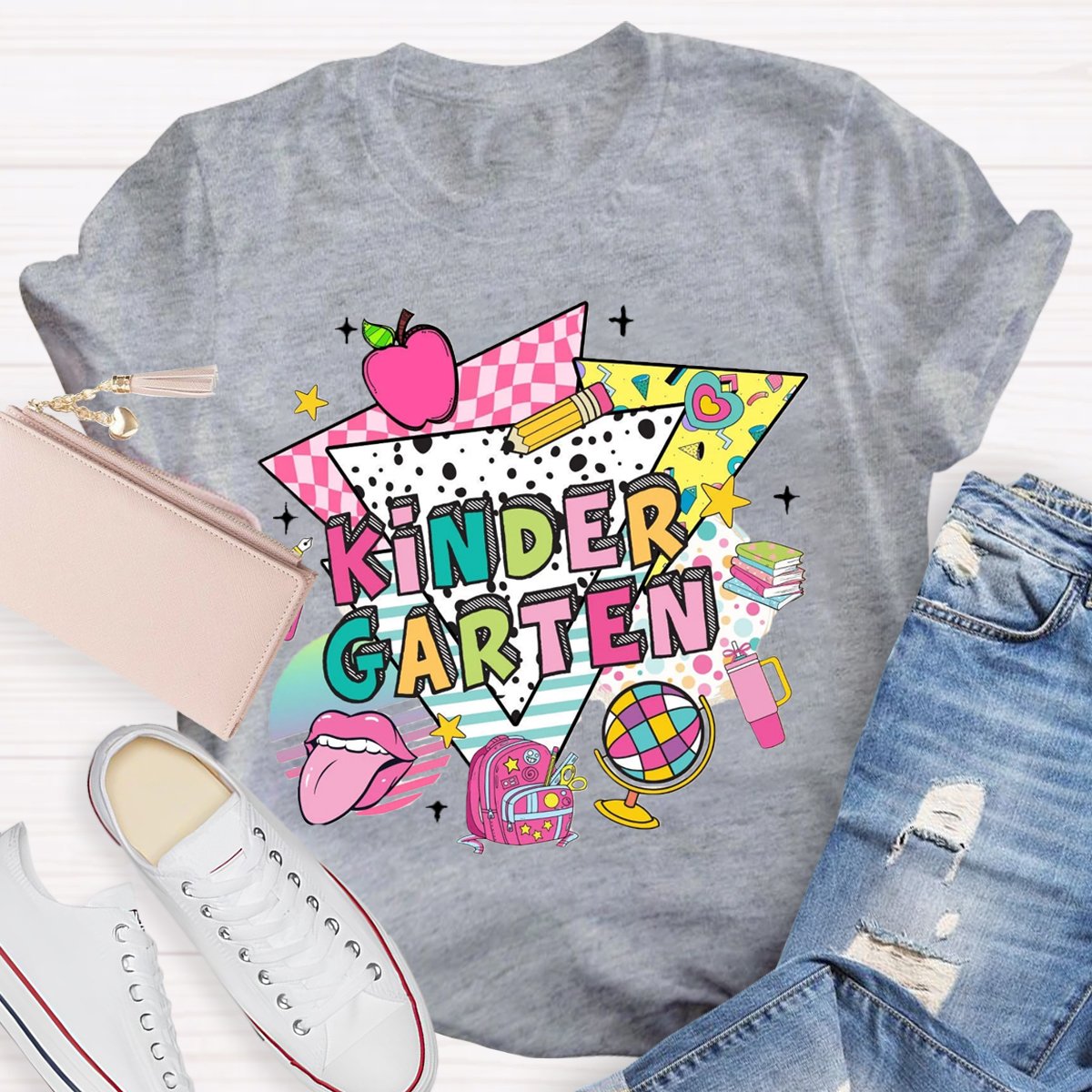 Personalized Grade Kindergarten First Day Of School T-Shirt