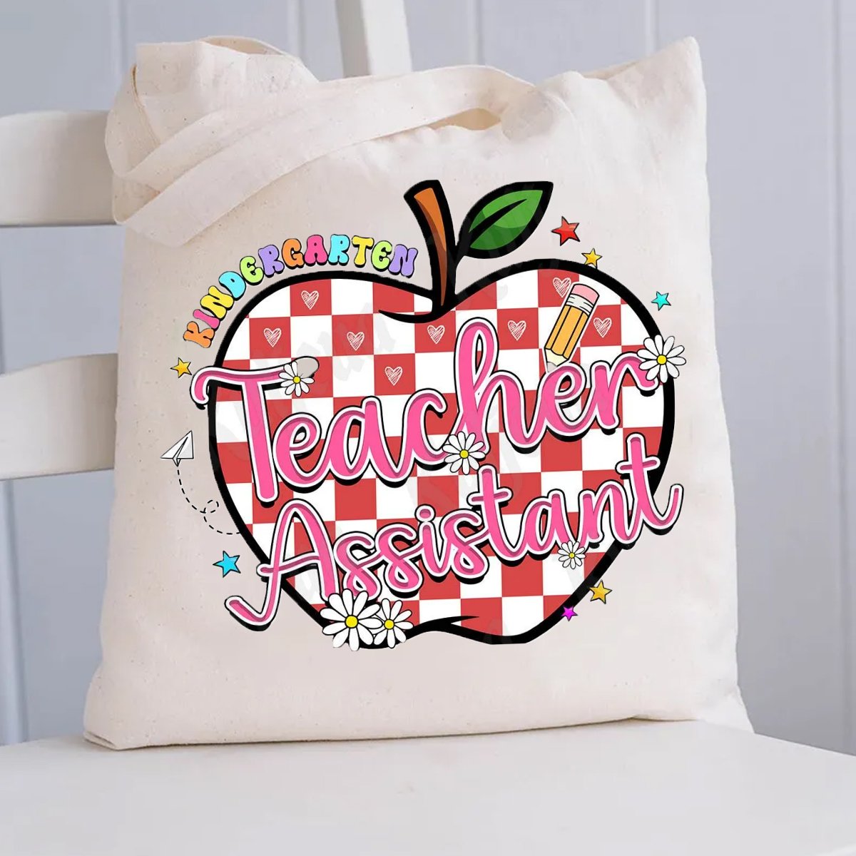 Personalized Grade Teacher Assistant Tote Bag