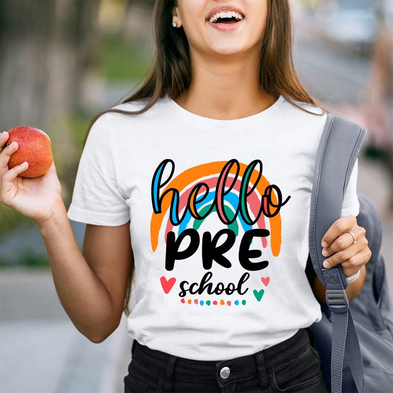 Personalized Colorful Rainbow Teacher T-Shirt