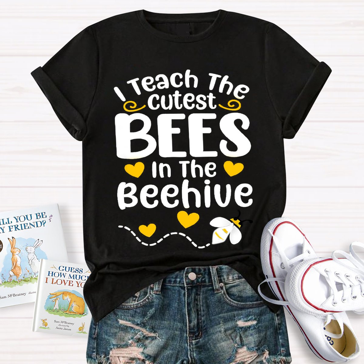 I Teach The Cutest Bees In The Beehive Teacher T-Shirt