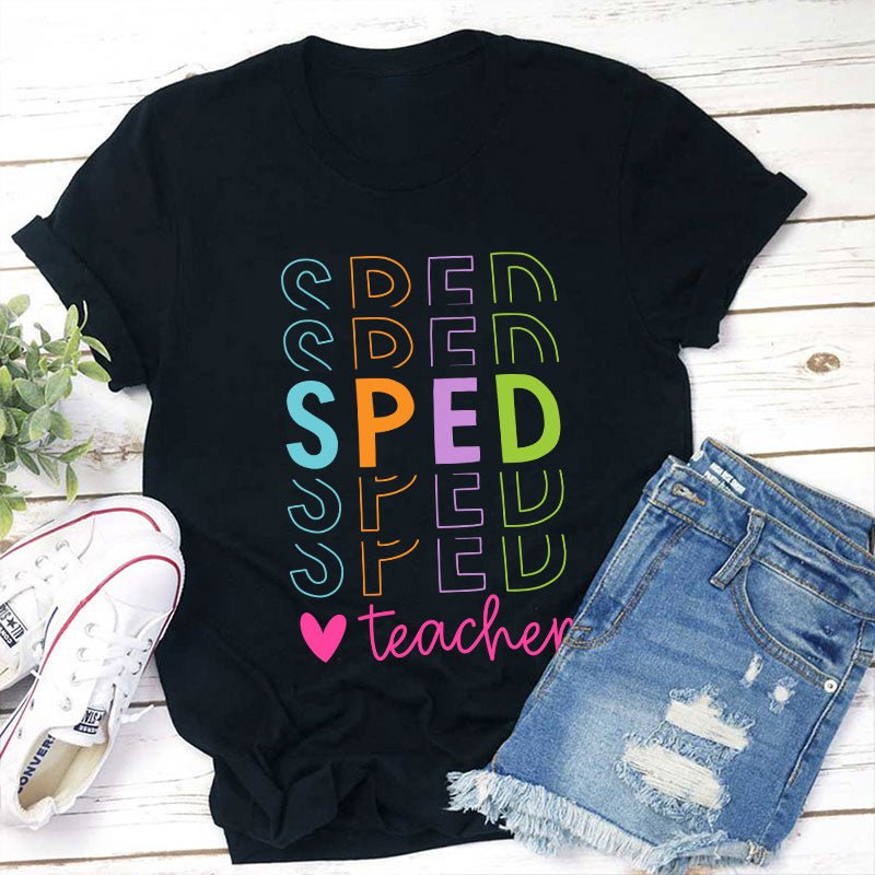 Personalized Colorful Teacher T-Shirt