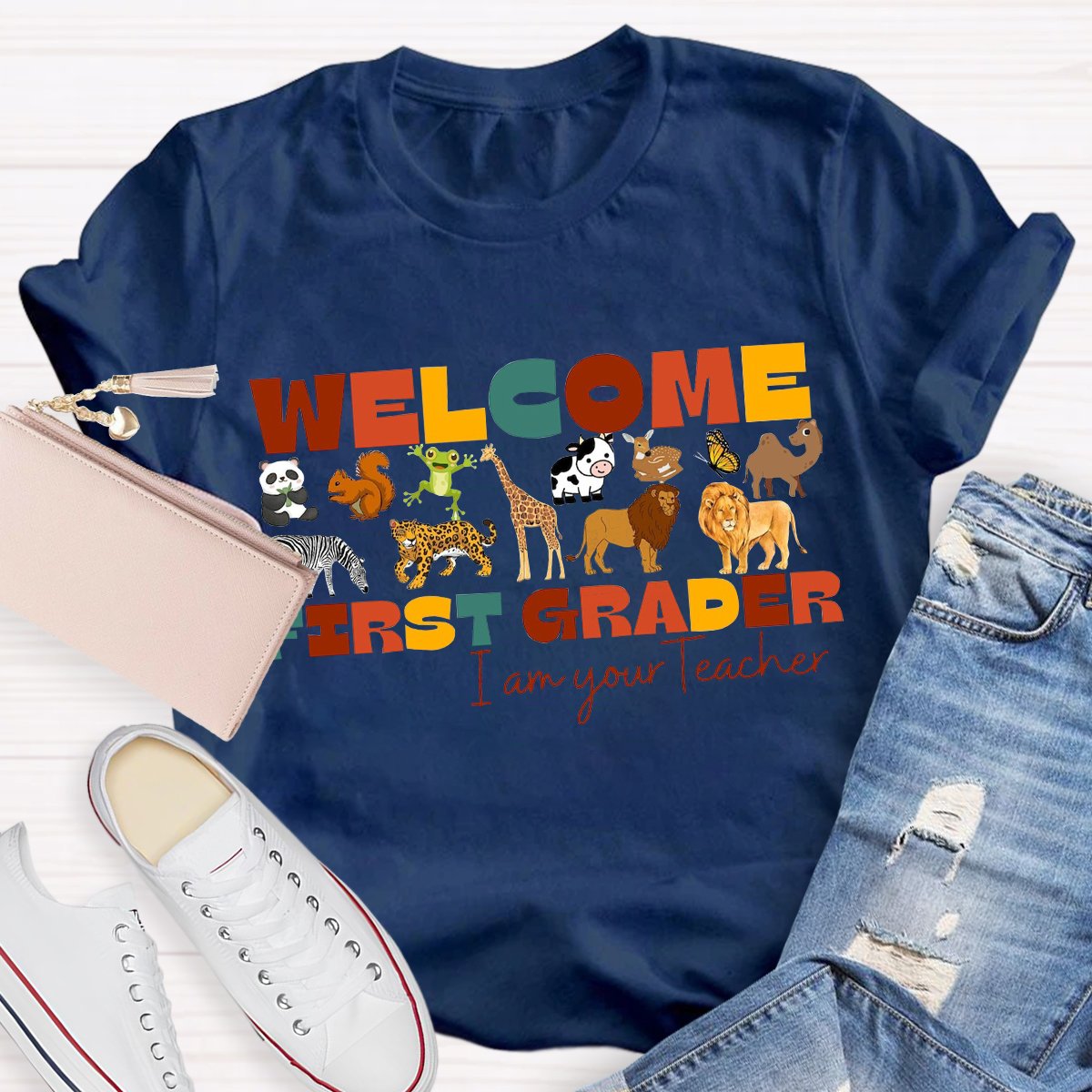 Personalized Welcome First Grader I Am Your Teacher Teacher Shirt