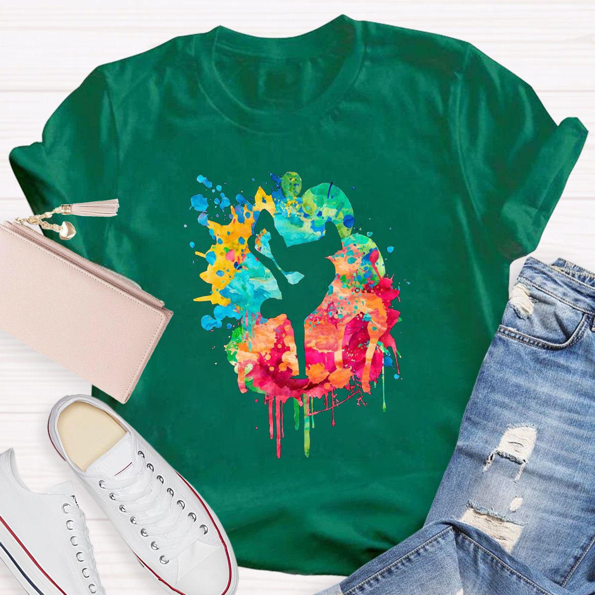 Watercolor Dancing Teacher Shirt