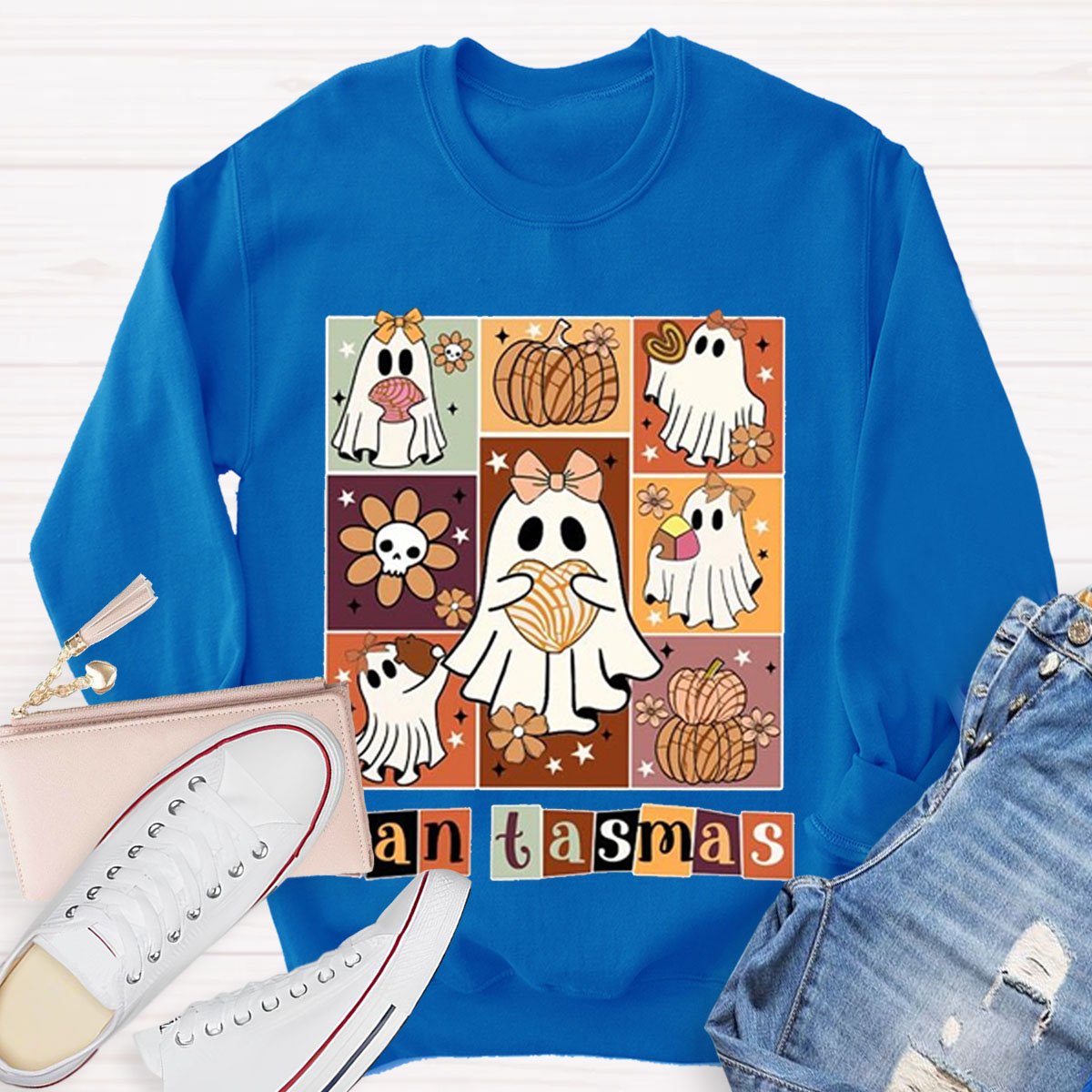 Funny Pantasmas Halloween Teacher Sweatshirt