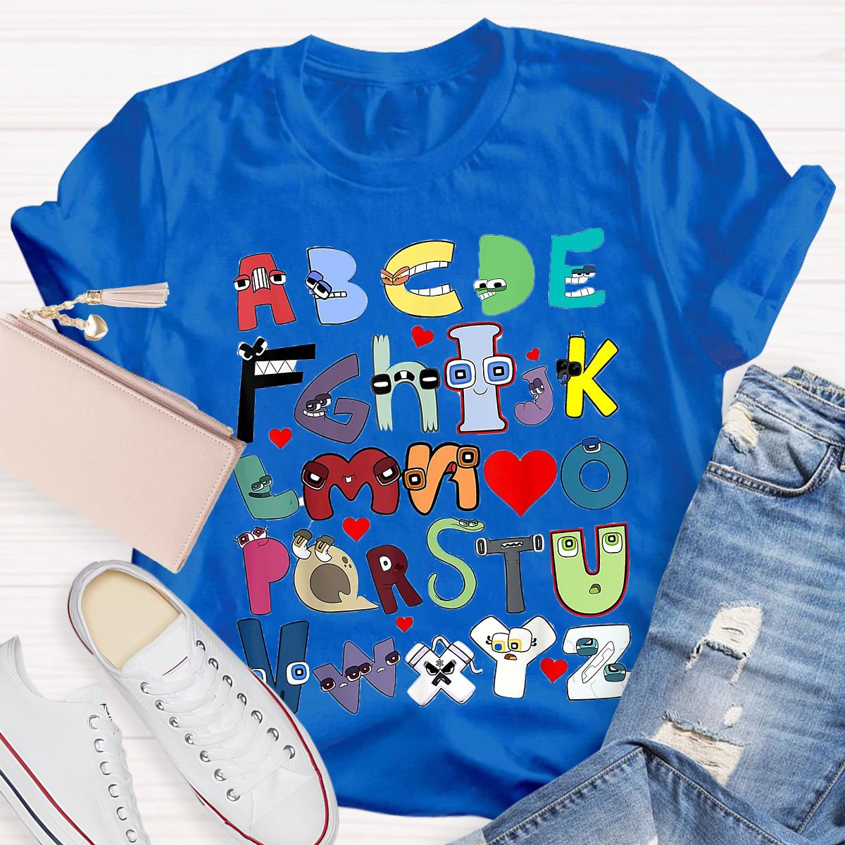 Alphabet Clipart Teacher Shirt