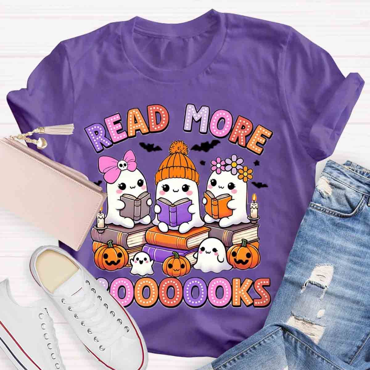 Read More Books Ghost Pumpkin Bookworm Shirt