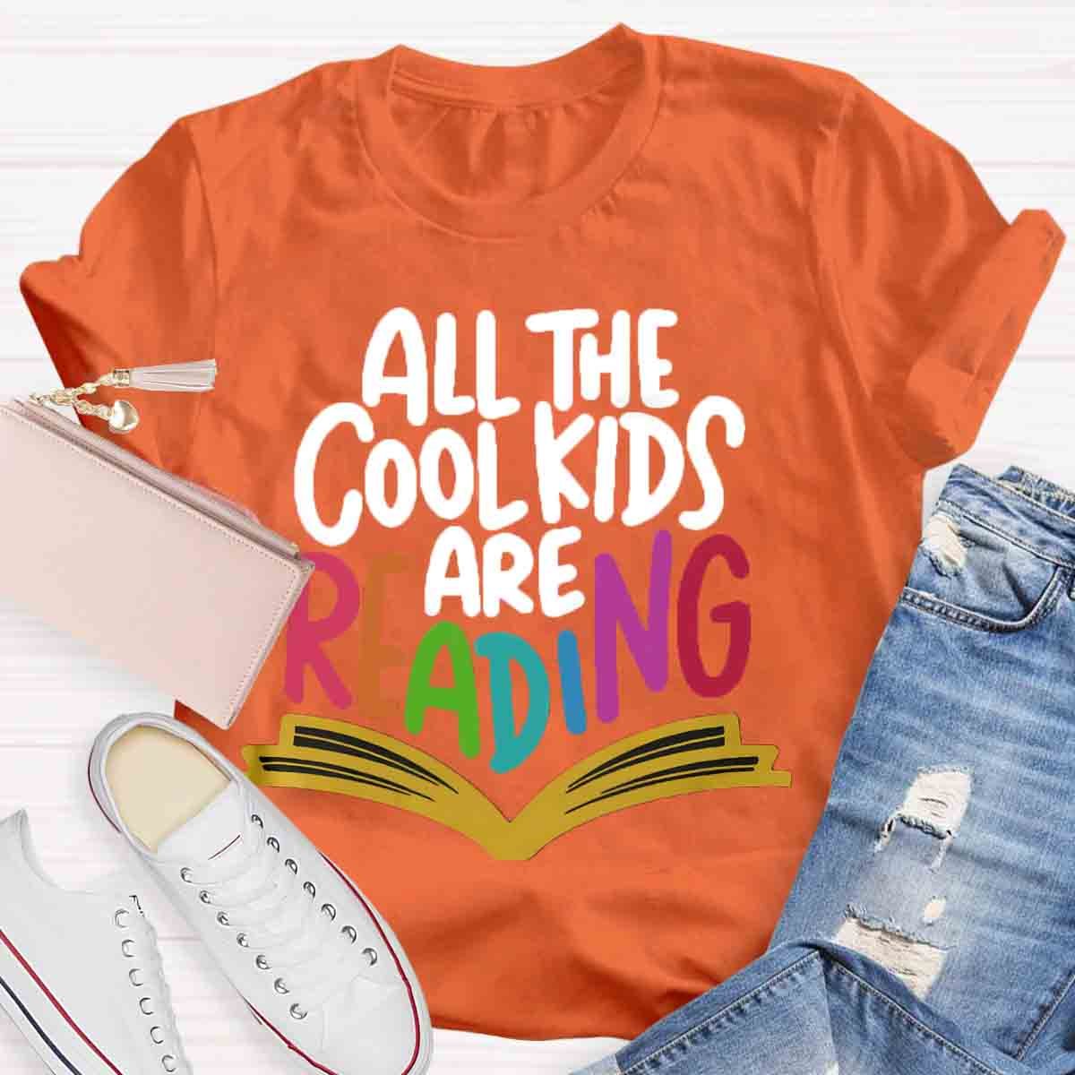 All The Cool Kids Are Reading Print T-Shirt