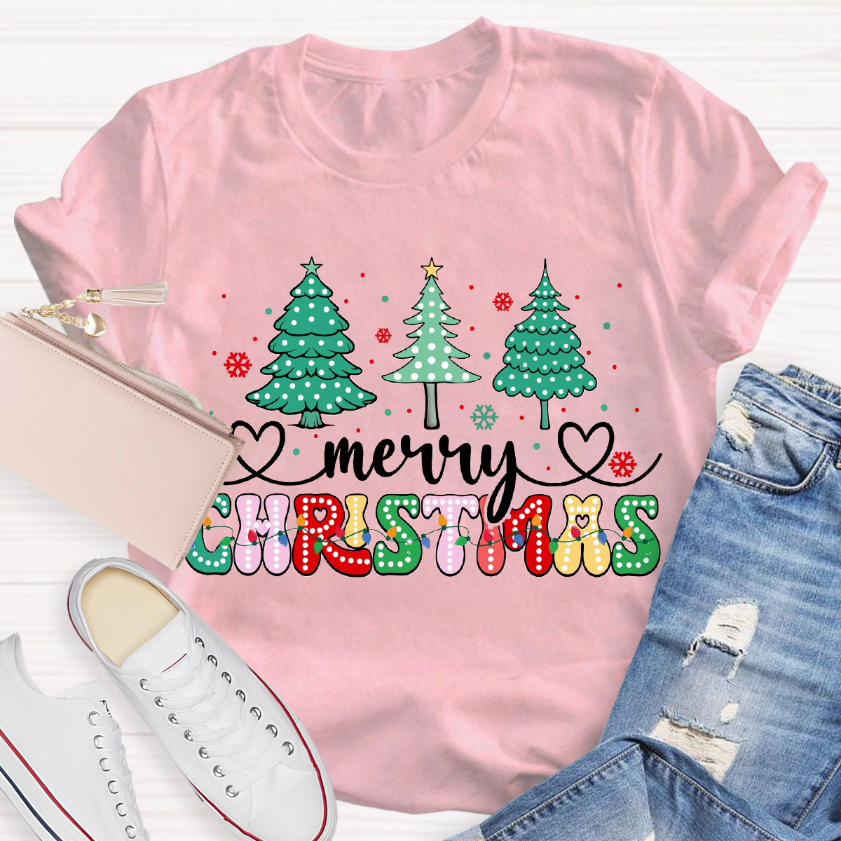 Merry Christmas Tree Teacher T-Shirt