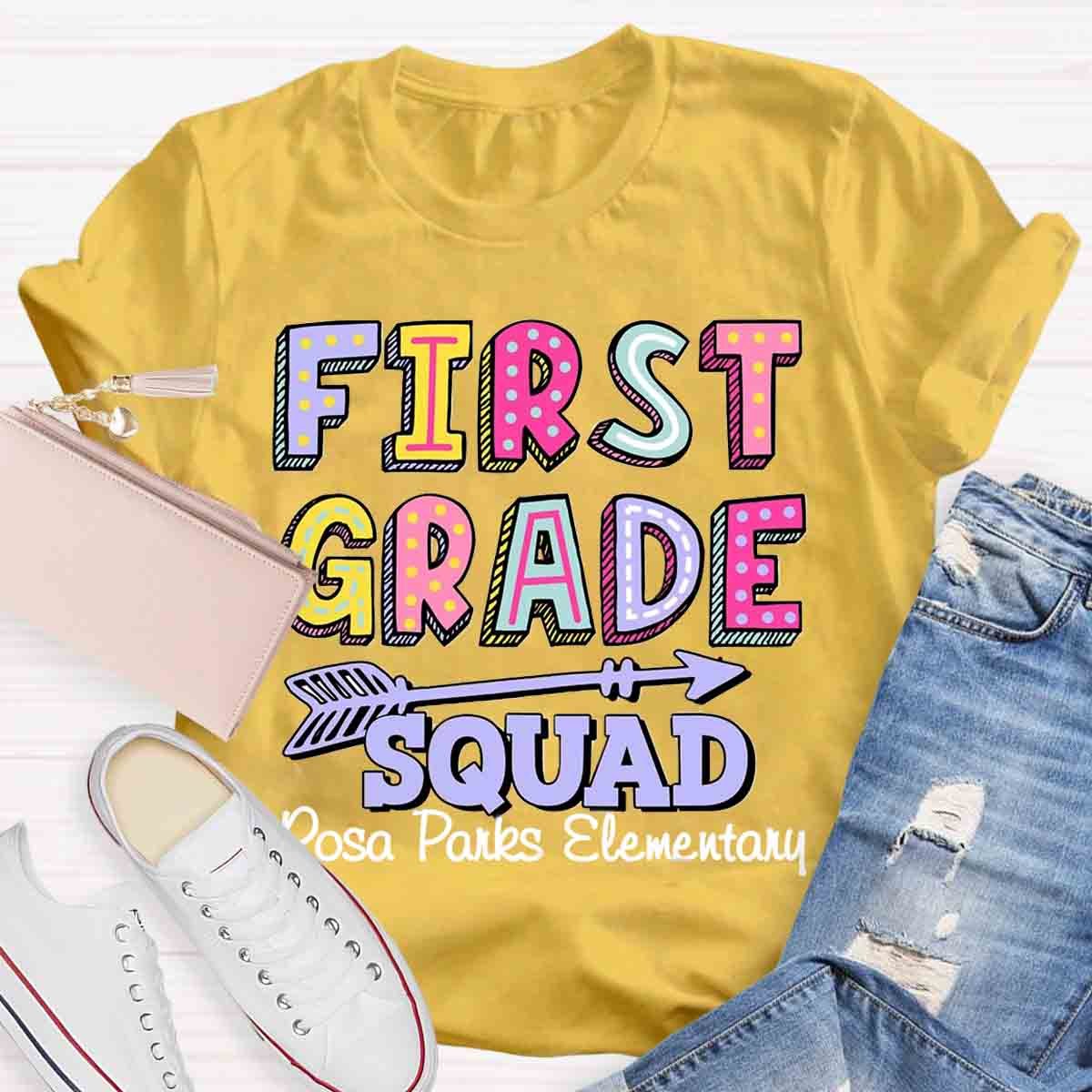 Personalized Grade And School Name In Our Lovely Class Teacher T-Shirt