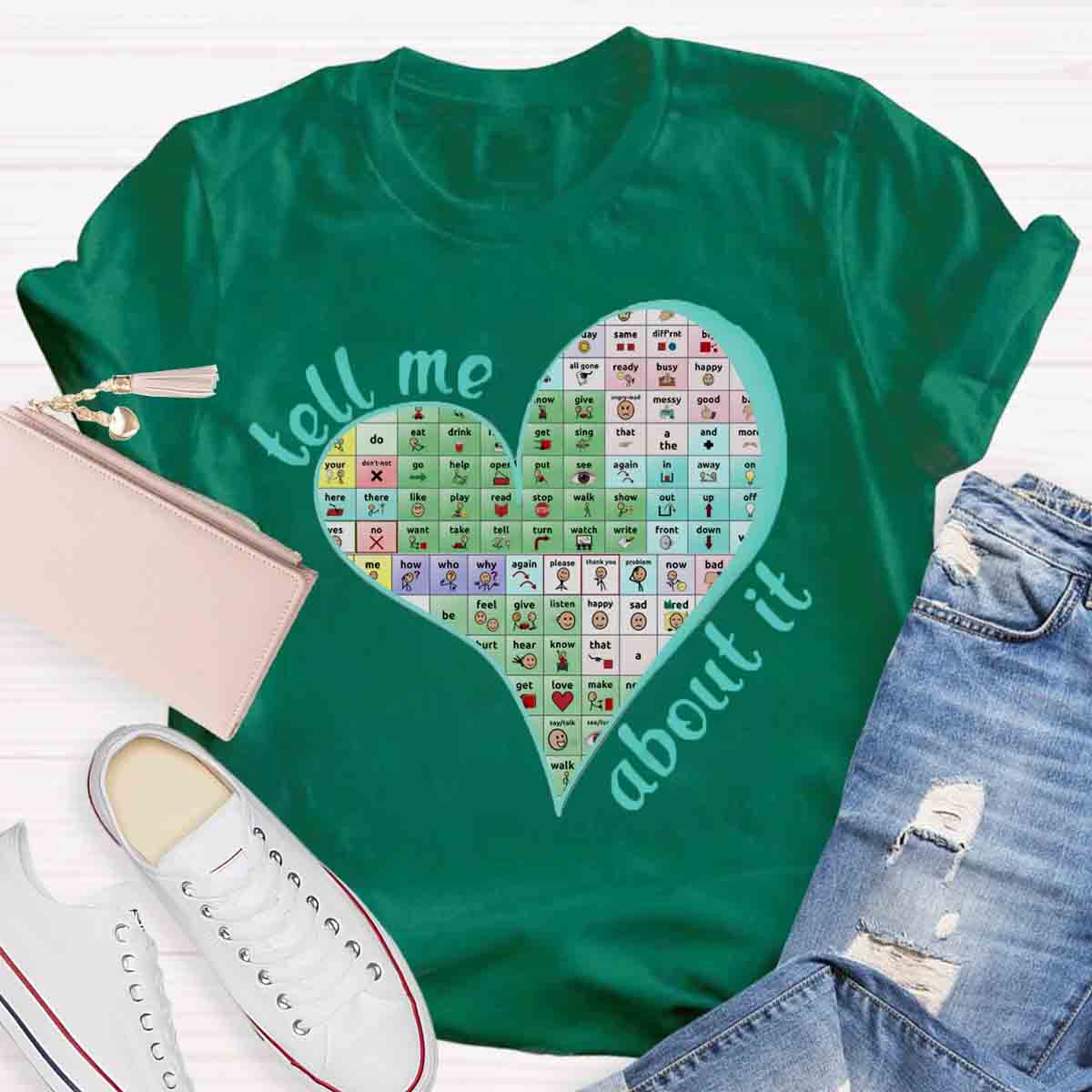 Tell Me About Your Words Matter Teacher T-Shirt