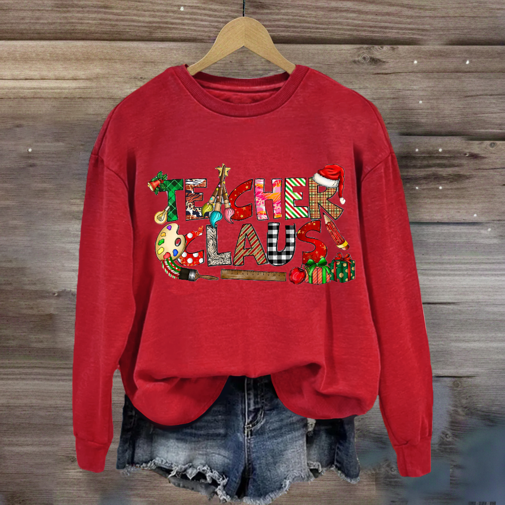 Teacher Claus Art Teacher Sweatshirt