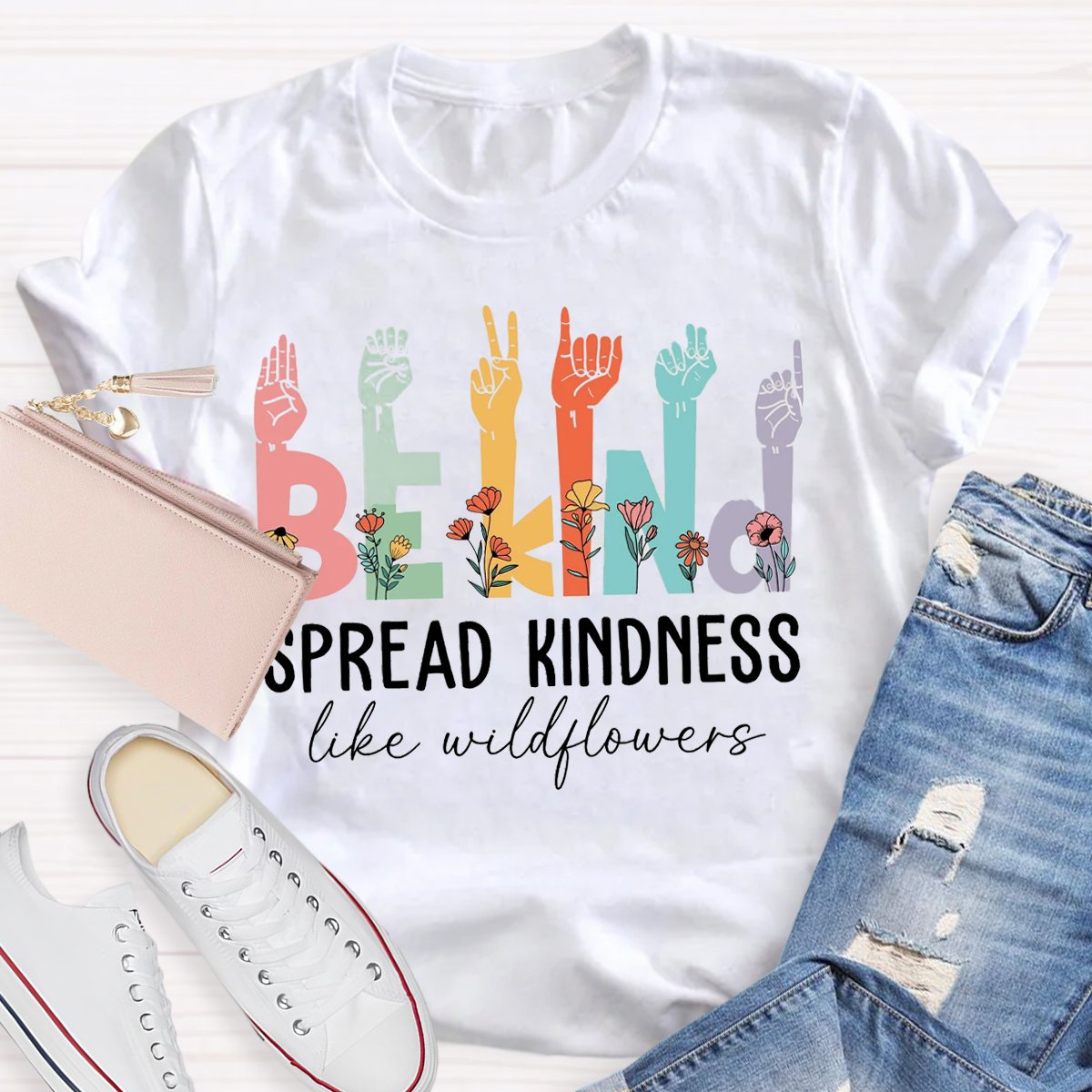 Be Kind Like Wildflower Special Education Teacher Shirt