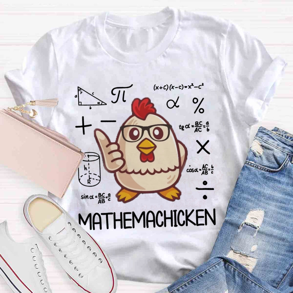 Mathemachicken Funny Math Teacher T-shirt