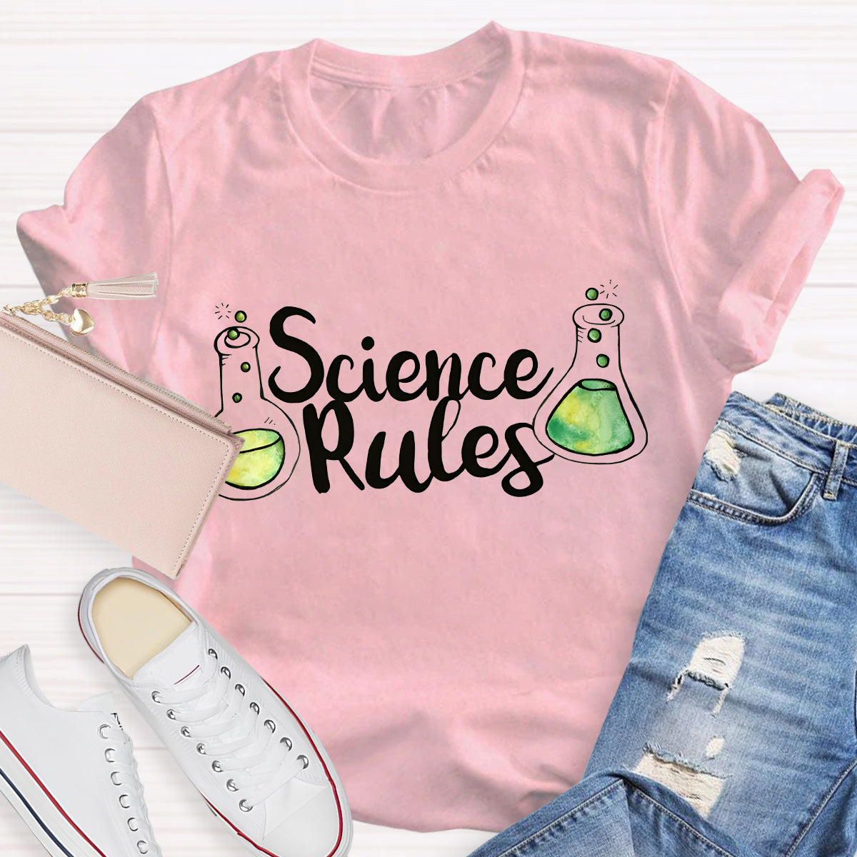 Science Rules Teacher T-Shirt