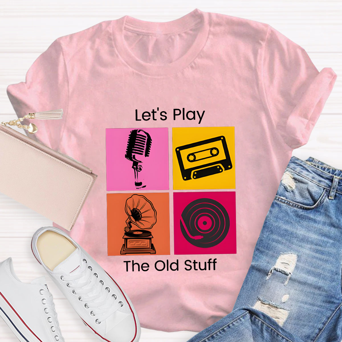 Let'S Play The Old Stuff Music Lover T-Shirt