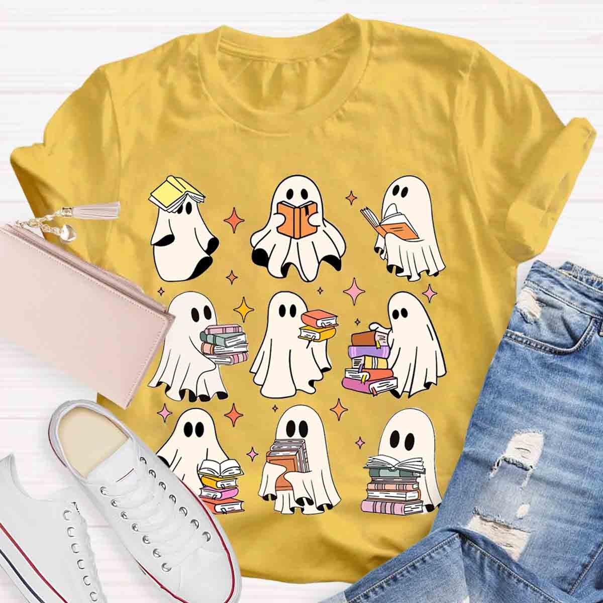 Reading Ghosts Teacher Vintage T-Shirt