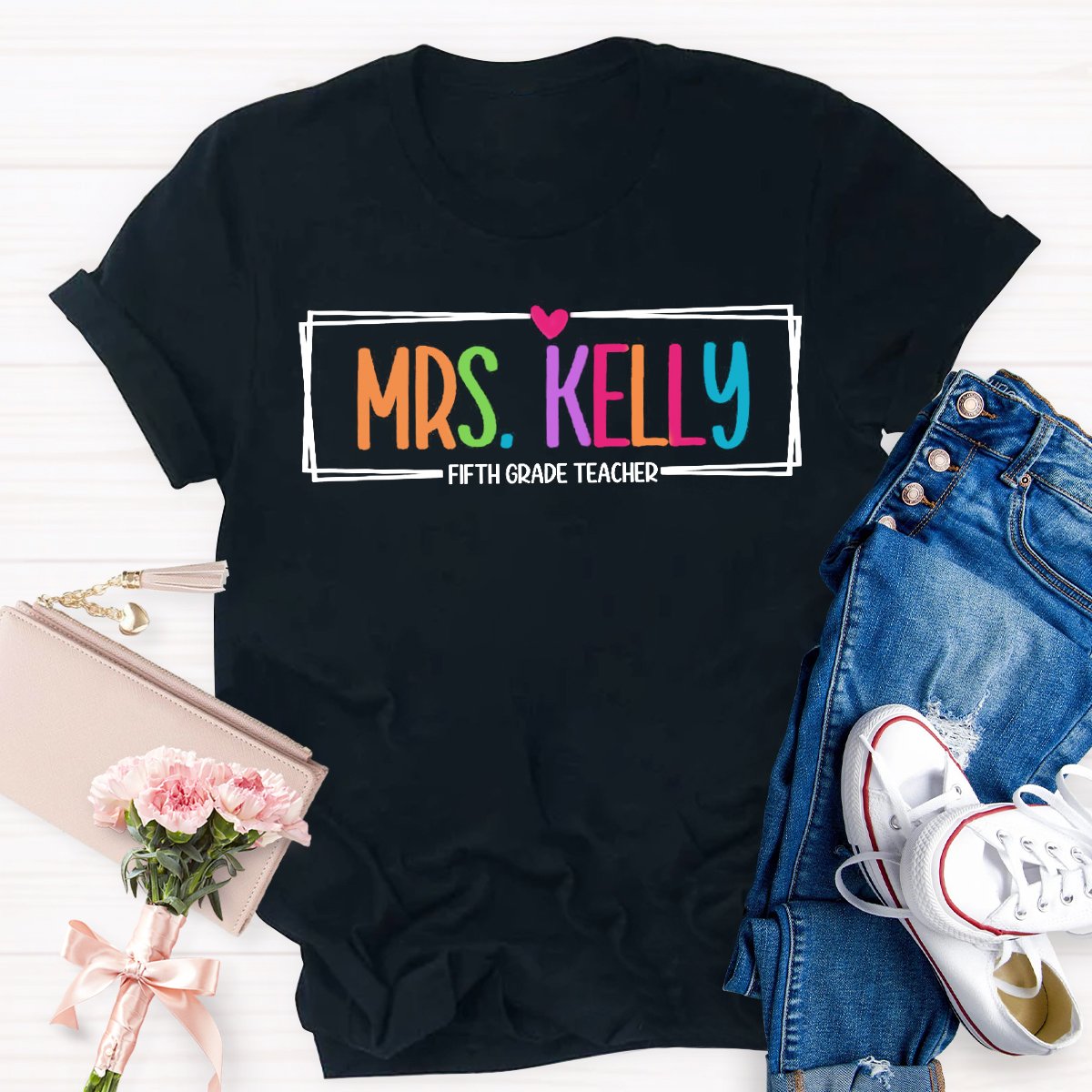 Personalized Grade And Teachers Name Back To School T-Shirt