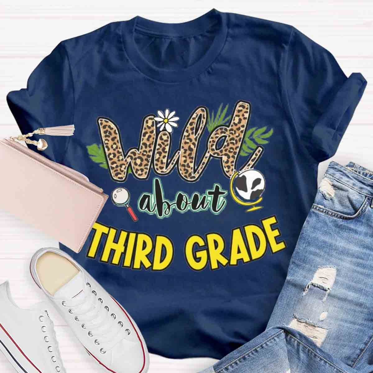 Personalized Grade Wild About Learning Team School T-Shirt